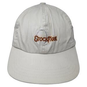 Stock Farm Slideback Hat Beige One Size Solid Embroidered Camp David